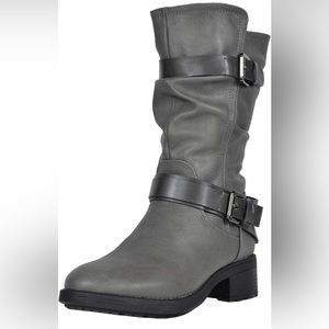 Mid Calf Riding Winter Boots